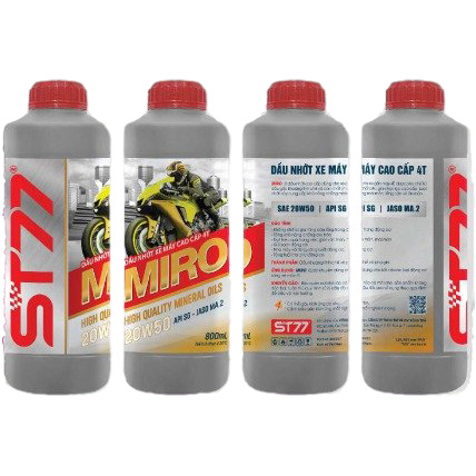 Dầu nhớt xe gắn máy số Miro dung tích 0,8L